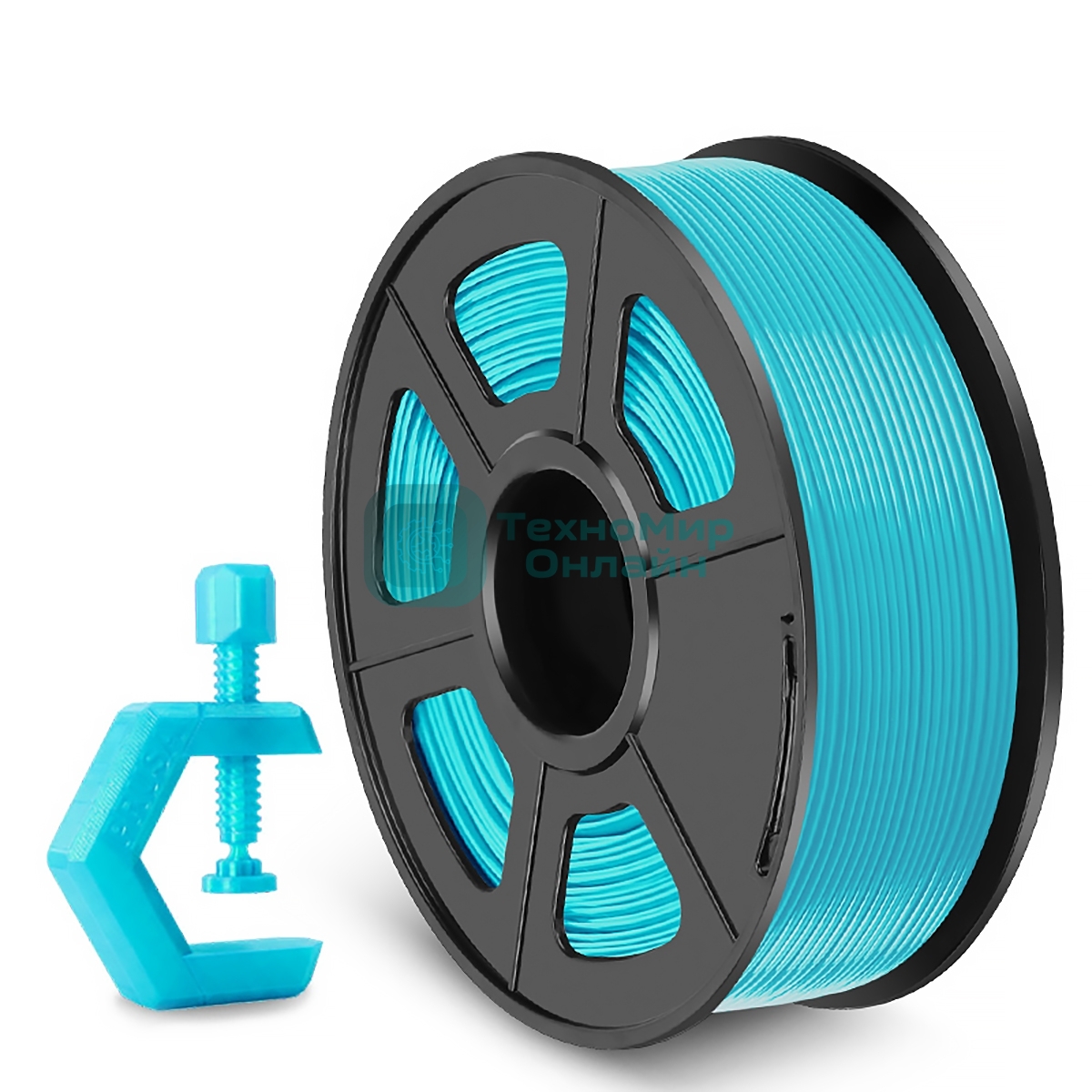 Филамент NVPrint PETG Cyan для 3D печати диаметр 1.75мм длина 330 метров масса 1 кг