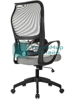 Кресло руководителя Бюрократ Sigma 2 серый, сетка/ткань, крестов. пластик