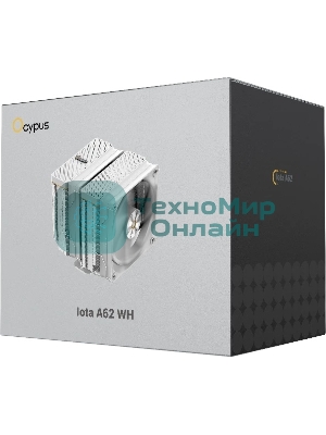 Кулер Ocypus Iota A62 WH Iota-A62-WH белый 120мм алюминий+медь 2000rpm 29db 4-pin 260W 158мм