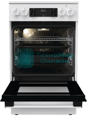Плита электрическая Gorenje GEC5C42WG белый, конфорок 4 электрических, духовка 70 л, 50 см x 85 см x 59.4 см (без крышки)