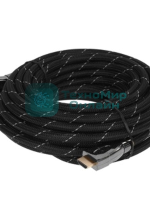 Кабель HDMI C-HM-HM-10M Wize, 10 м, v.2.0, 19M/19M, позол.разъемы, экран, черный, пакет