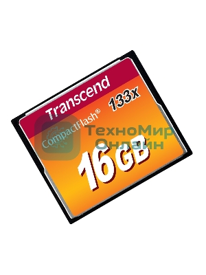 Флеш карта Transcend CF TS16GCF133/CF (Compact Flash)/16 ГБ/40 МБ/с