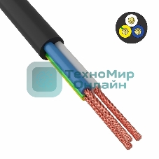 Провод соединительный ПВС 3х0,75 мм² 200 м черный ГОСТ 7399-97