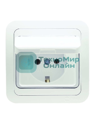 Розетка 1-м Makel СП Mimoza 16А IP20 с защ. крышкой бел./бел.