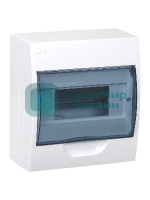 Корпус модульный пластиковый навесной ЩРН-П-8 IEK MKP12-N-08-40-20, 8 модулей, IP41