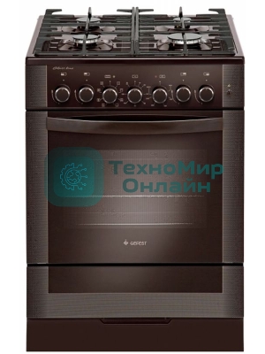 Плита комбинированная Gefest 6502-03 0030 коричневый, конфорок 4 газовых, духовка 55 л, 60 см x 85 см x 60 см