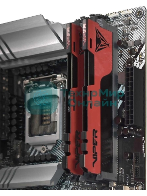 Оперативная память Patriot Viper Elite II, DDR4, 16GB (2x8 GB), 3600 MHz, CL20, DIMM, радиатор, красный, черный