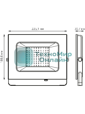 Прожектор светодиодный Gauss Elementary 70W 7175lm 4000К 175-265V IP65 черный LED