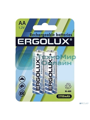 Аккумулятор AA-2700мА.ч Ni-Mh BL-2 NHAA2700BL2 1.2В (блист.2шт) Ergolux 12445
