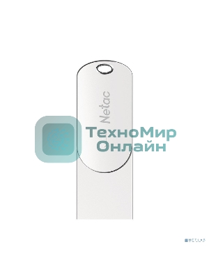 Флешка USB Netac U785 (NT03U785C-032G-30PN), 32Gb, USB 3.0/TypeC, R/W 110/45, серебристый