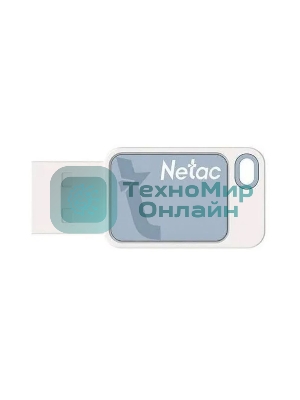Флешка USB Netac UA31 NT03UA31N-064G-20BL), 64Gb, USB 2.0, R/W 110/45, синий/белый