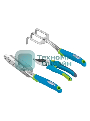 Набор садового инструмента Palisad с секатором, алюминиевый цельнолитой, 3 предмета, LUXE