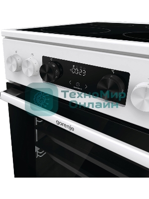 Плита электрическая Gorenje GEC5C42WG белый, конфорок 4 электрических, духовка 70 л, 50 см x 85 см x 59.4 см (без крышки)