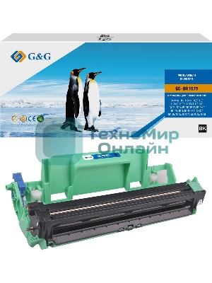 Блок фотобарабана G&G GG-DR1075 DR-1050/DR-1060/DR-1070/DR-1000 черный ч/б:10000стр. для HL-1110/1110E/1112/1112A/1112E/1110R/1111/1118;DCP-1510/1510E/1512/1512A/1512E/1511/1518;MFC-1810/1810E/1815/1811/1813/1815/1818 Brother