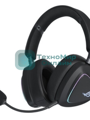 Гарнитура ASUS ROG Delta II чёрный, беспроводная + проводная, Bluetooth, подсветка
