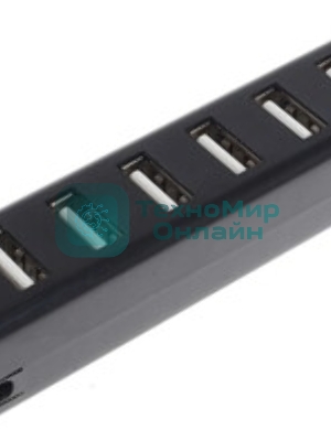 Разветвитель USB Rexant на 7 портов черный
