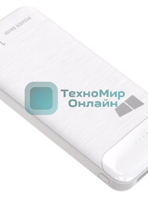 Портативный аккумулятор More choice (4620202550606) PB55-10 с кабелем 1USB 3.0A - 10000mAh белый
