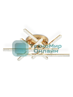Потолочный светодиодный светильник FA8899 GD золото 75W 3000K-6400K 740*710*170 (ПДУ РАДИО 2.4G)