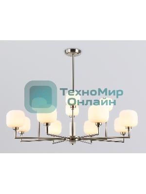 Люстра Ambrella light LH53005/12 SN/FR сатин никель/белый матовый G9*12 max 40W D910*680
