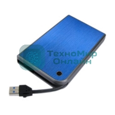 Внешний корпус для HDD/SSD AgeStar 3UB2A14 SATA II пластик/алюминий синий 2.5