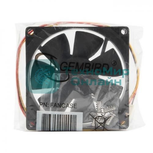 Вентилятор для корпуса Gembird FANCASE черный, 80 мм, 2600 об/мин, 27 дБ, 3 pin