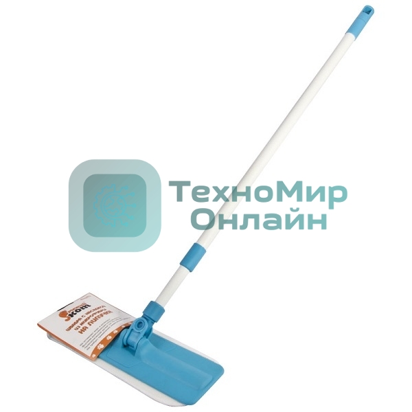Швабра для пола Рыжий кот с насадкой из микрофибры MopM1