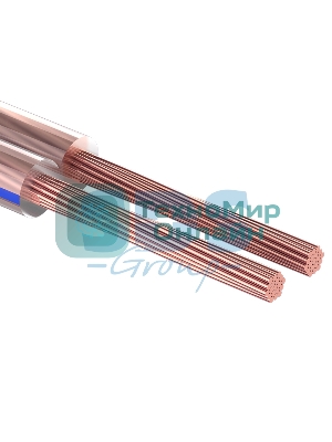 Кабель акустический Rexant 2х0,50 мм², прозрачный BLUELINE, мини-бухта 10 м