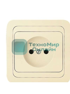 Розетка 1-м Makel СП Mimoza 16А IP20 без заземл. крем/крем
