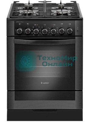 Плита комбинированная Gefest 6502-03 0029 черный, конфорок 4 газовых, духовка 55 л, 60 см x 85 см x 60 см
