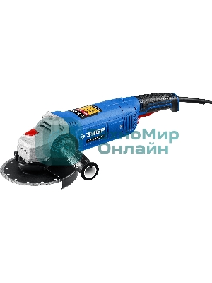 Угловая шлифовальная машина Зубр 180 мм, 2000 Вт, компакт, серия Профессионал