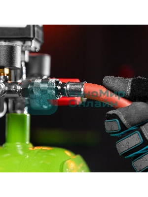 Шланг пневматический резиновый Stels 57021 10x16мм, 24 бар, армированный, быстросъем, 10 м