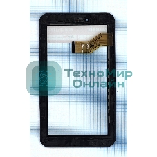 Сенсорное стекло (тачскрин) для Irbis TX37, черное с рамкой