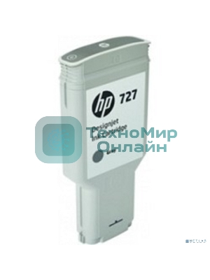 Картридж струйный HP 727 с чернилами фотографического черного цвета для принтеров Designjet, 300 мл