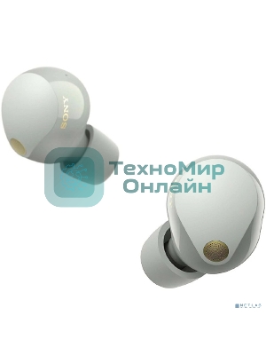 Наушники TWS Sony WF-1000XM5 серебристый, внутриканальные, Bluetooth, активное шумоподавление, беспроводная зарядка, до 8 ч