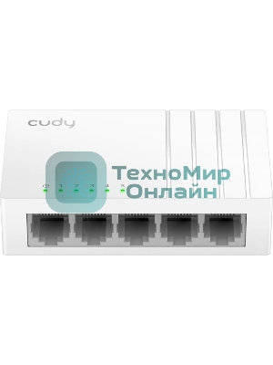 Коммутатор 5-Port Gigabit Desktop Switch, 5 10/100/1000M RJ45 Ports, Loop Detection, Desktop Plastic Case, Power Saving, Plug & Play, Wall-Mount, Power Adapter Not Included