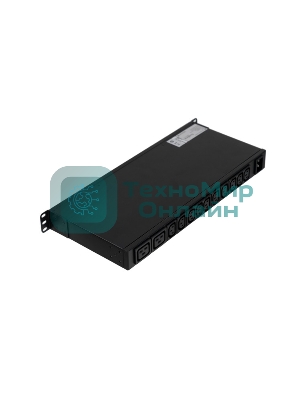 БРП Uniprom, с мониторингом, 1U, 240В, 1Ф, 16A, 10xC13 2xC19, 2м, IEC320 C20
