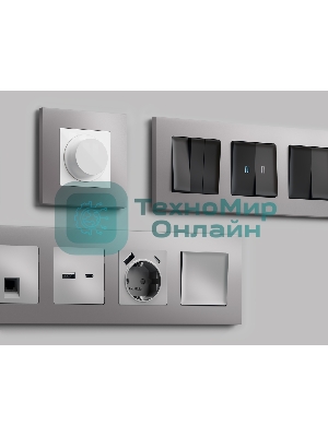Рамка ALFA Qubi (Сталь матовый) 2-ая AF250502