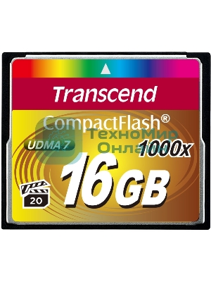 Флеш карта Transcend Ultimate TS16GCF1000/CF (Compact Flash)/16 ГБ/UDMA 7, VPG 65/160 МБ/с