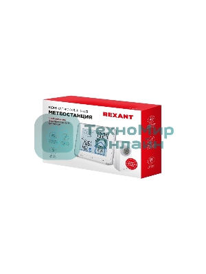 Метеостанция Rexant S637B с ЖК-экраном и беспроводным датчиком