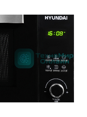 Микроволновая печь Hyundai HYM-D2073 черный, 23 л, 800 Вт, переключатели - кнопки, поворотный механизм
