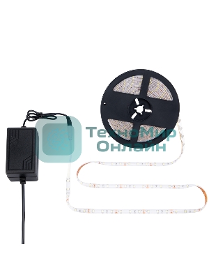 Комплект светодиодной ленты 5 м с блоком питания IP65, холодное белое свечение 6500 К LAMPER