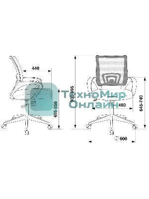 Кресло Бюрократ CH-695N/R/TW-11 красный/черный, сетка, 120 кг, механизм качания