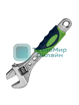 Ключ разводной Сибртех 150мм, переставная губка, двухкомпонентная рукоятка