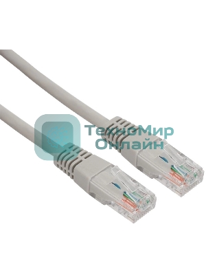 Пaтч-корд U/UTP Rexant, cat.5e, RJ45-RJ45, неэкранированный, LSZH серый, 0,5м