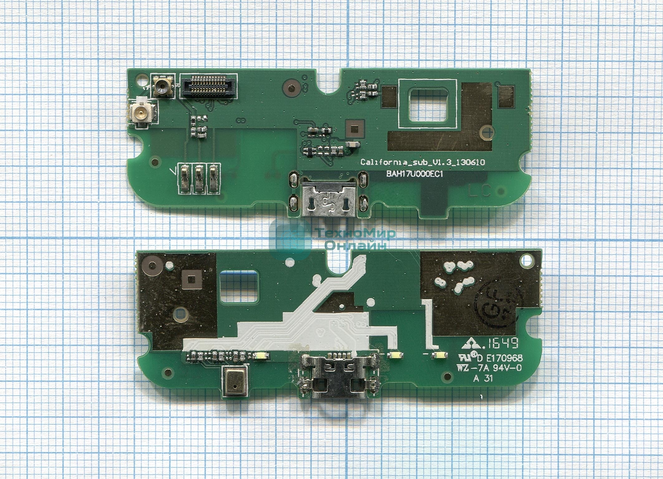 Разъем Micro USB для Alcatel One Touch Idol Mini 6012D X (плата с системным разъемом)