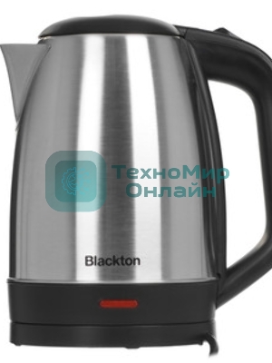 Электрочайник Blackton Bt KT1720SW стальной/черный, 1.7 л, 1800 Вт, скрытый нагревательный элемент