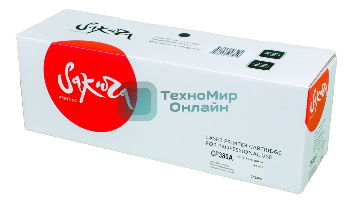Картридж Sakura CF380A для HP MFP M476, черный 2400 к.