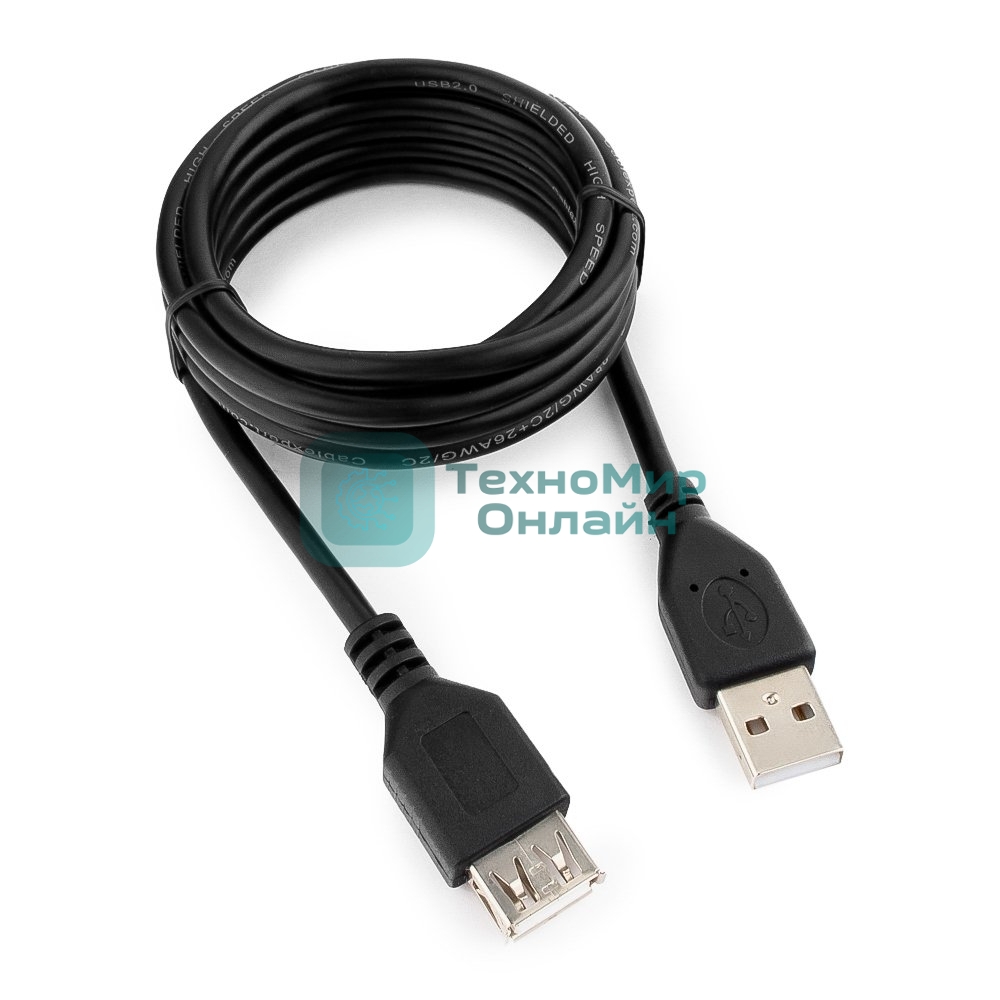 Кабель Gembird PRO USB 2.0 удлинительный 1.8м AM/AF позол. контакты, пакет