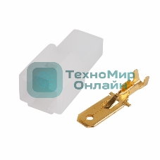 Клемма плоская Rexant штекер 6.3 мм 1-1.5 мм² (РП-п 1.5-(6.3)) + колодка