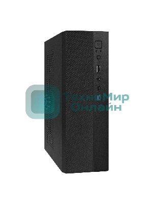 Компьютерный корпус Desktop ExeGate EX291267RUS MI-301U (mATX/mini-ITX, без БП, 1*USB+1*USB 3.0, аудио, черный)